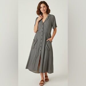 Urban Outfitters Button-Down Midi Shirt Dress